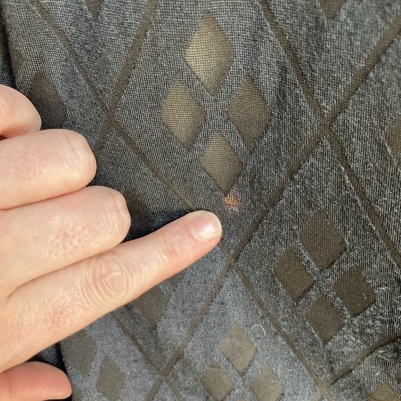 VTG Morbid Threads Black Velvet Sheer Shirt Goth Vamp Y2K Retro Clubwear XL FLAW - Picture 16 of 16